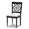 Baxton Studio Valerie Grey Upholstered and Dark Brown Wood 5-Piece Dining Set 172-9730-10898 - alternate 6